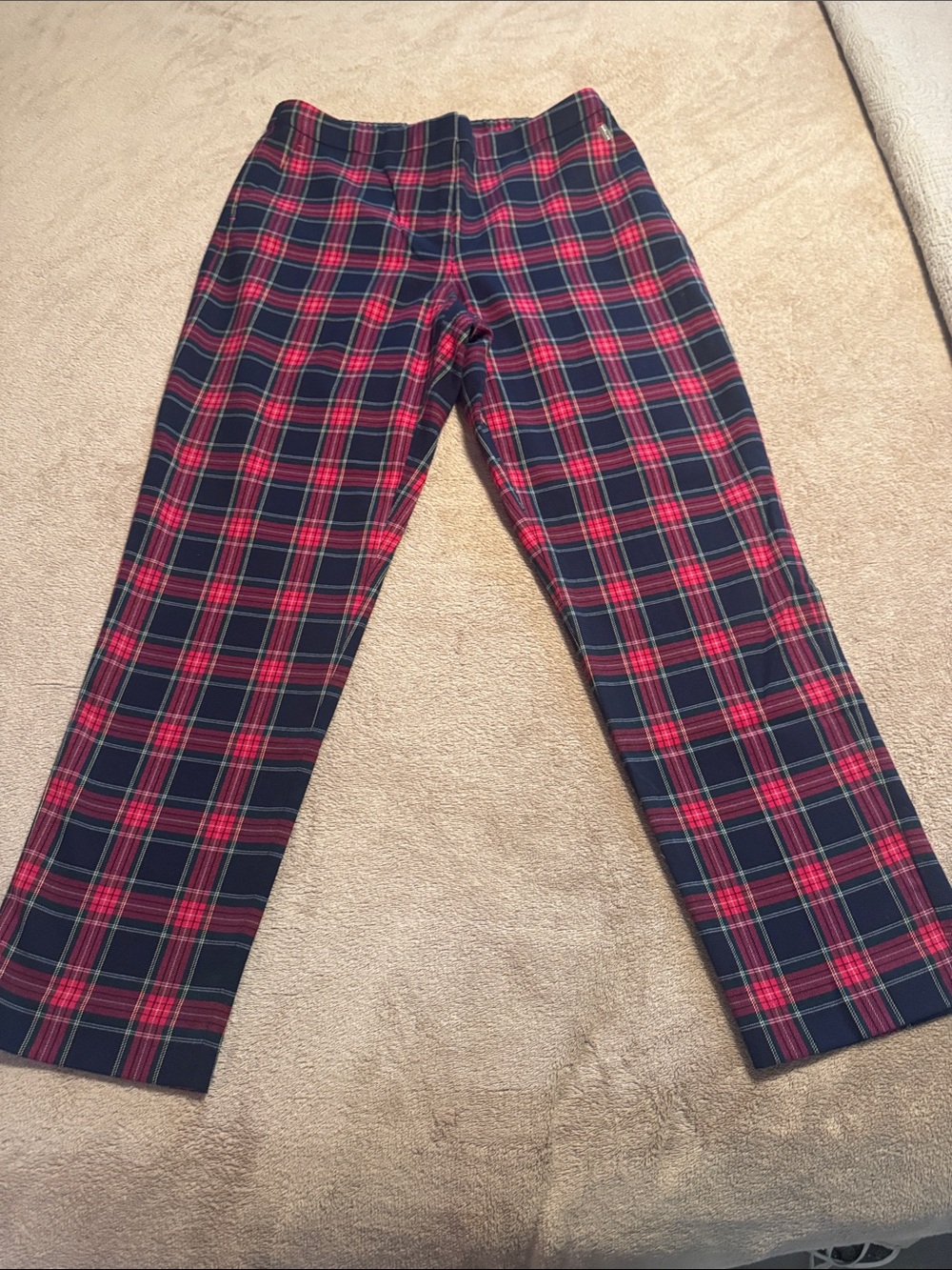 Tommy Hilfiger Red and Navy Plaid Chinos